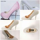 Ouro branco sapatos de casamento vermelho sapatos de noiva Bombas de salto alto verde