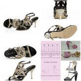 Sandalias efeito diamante