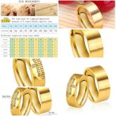 Nova Cor de Ouro Casal Anéis de Casamento Par de Anéis de Aço Inoxidável Com CZ Pedra, 2017 Moda